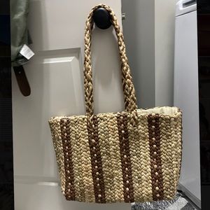 Wicker / straw tote bag